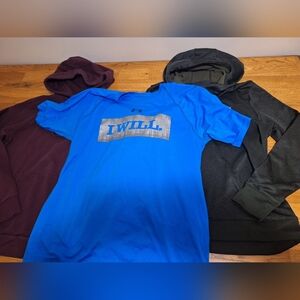 Under Armour Electric Blue Performance Tee with Silver Graphic